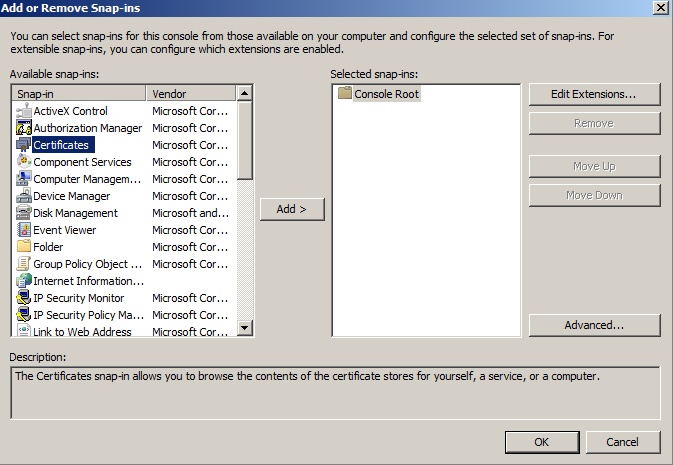 certificates-add-option-screen