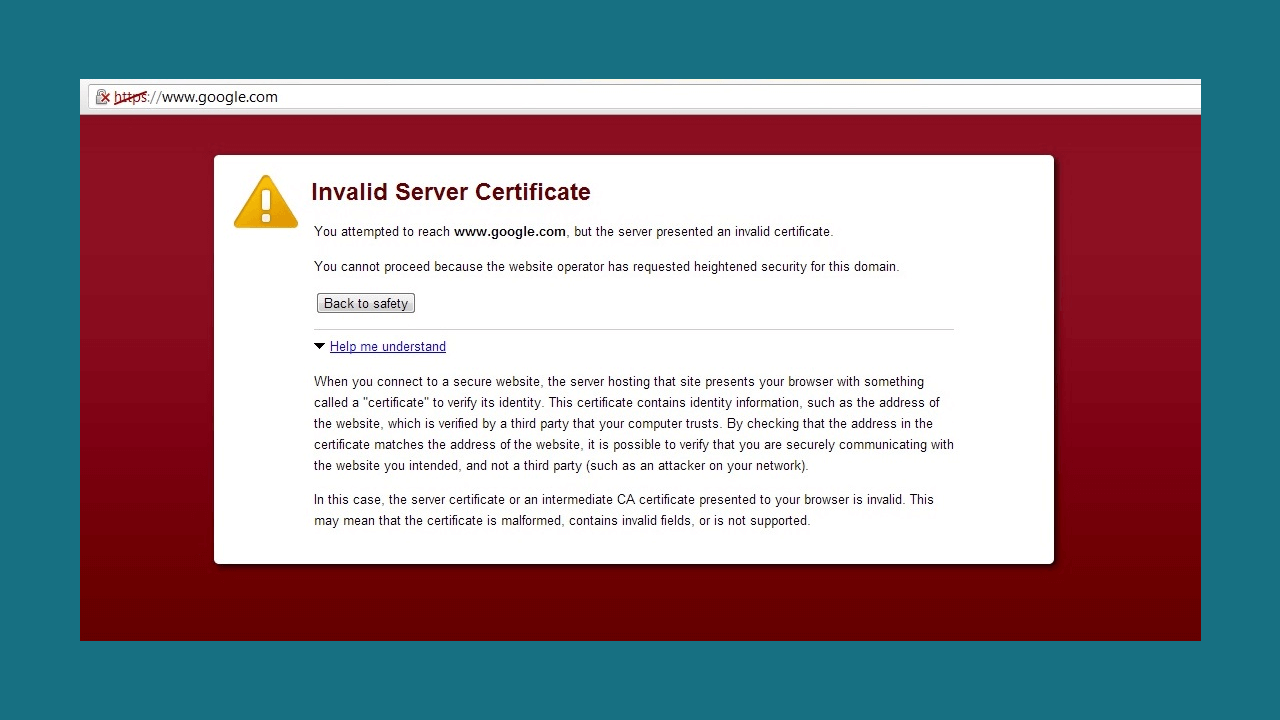 invalid-server-certificate-error