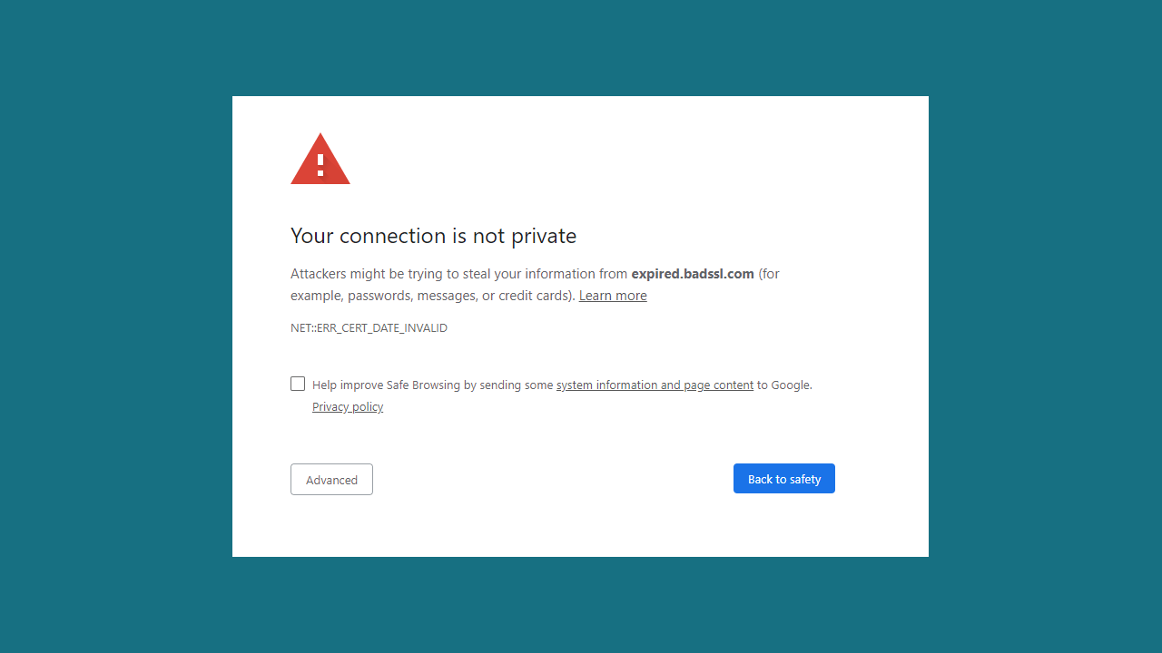 ssl certificate expired