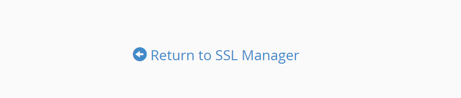 return to ssl manager