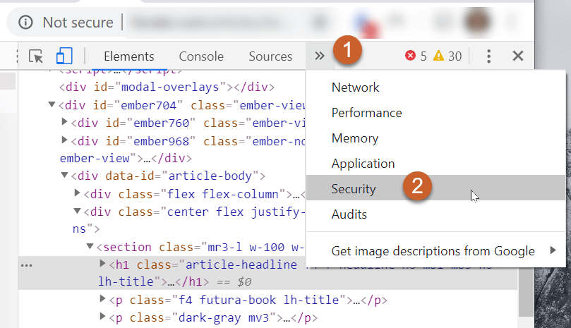 chrome devtools