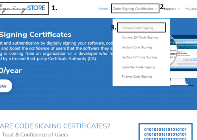 how to use comodo code signing certificate