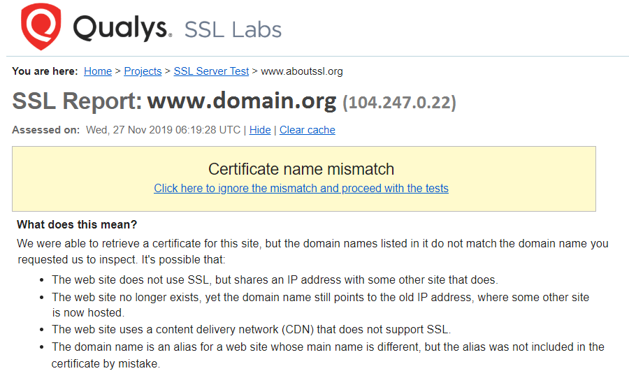 How to fix ERR SSL VERSION OR CIPHER MISMATCH?