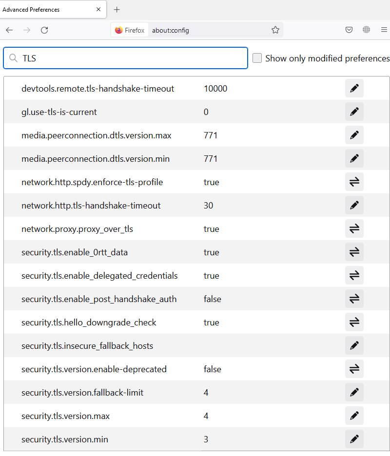 firefox tls configuration